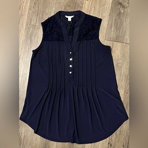est. 1946 Women’s Small Navy Flowy Sleeveless Tunic Top